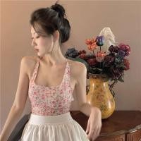 ราคา เสื้อสายเดี่ยวสวยๆน่ารักๆ ผูกหลังสีหวานลายดอกไม้ เสื้อสายเดี่ยวสไตล์เกาหลี เสื้อสายเดี่ยวเซ็กซี่ เสื้อมินิสายเดี่ยว (15784722947)