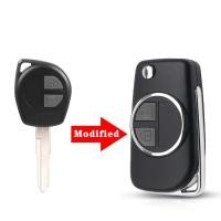 ราคา Xuming สำหรับ SUZUKI SWIFT SX4 VITARA ALTO IGNIS JIMNY Splash 2ปุ่มโลหะแก้ไขพับ Kunci Remote Mobil มีโลโก้ (17090289434)