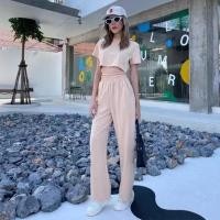 ราคา ฮ็อตฮิตชุดเซ็ตกางเกงขายาว เสื้อผูกเอวเสื้อเอวลอย กางเกงขายาว ชุดซ็ตขายาวาเซ็ต (13994689723)