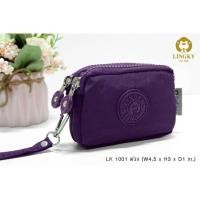 ราคา กระเป๋าผ้าLingkyคล้องมือใส่เหรียญใส่บัตรได้ 2ซิป ยาว 4 5นิ้วใบเล็ก 1001 ใส่มือถือไม่ได้ (21191337013)