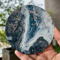 ราคา มีกล่องทุกชิ้น จานรองแก้ว แผ่นหินรองแก้ว ที่รองแก้ว ลายน้ำ หินอ่อน (17162261603)