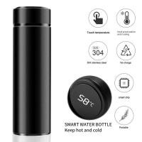 ราคา กระติกน้ำเก็บ ความเย็น กระบอกน้ำอัจฉริยะ 500ml กระบอกน้ำสแตนเลส LED แก้วน้ำเก็บอุณหภูมิ จอแสดงผล กระบอกน้ำเก็บอุณหภูมิ (19502129711)