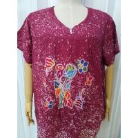 ราคา พร้อมส่ง ชุดนอนกระโปรง ผ้าบาติก บาติก แขนสั้น อก 60 นิ้ว ชุดอยู่บ้านคนแก่ รหัส BA1153 (19010967061)