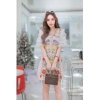 ราคา ป้าย BRT เดรสสั้นคอปก งานปักลายสวยๆใส่สบายบุซับอย่างดี (21278887316)