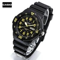 ราคา Velashop นาฬิกาข้อมือผู้ชายคาสิโอ Casio Standard สายเรซิ่นสีดำ ตัวเลขสีเหลือง รุ่น MRW 200H 9BVDF MRW 200H 9B MRW 200H MRW200H MRW (205987793)