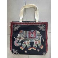 ราคา ถุงผ้า ลายช้าง ใบใหญ่ มีซิปและซับใน (21208804010)