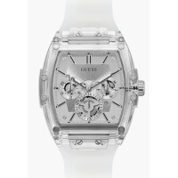 ราคา GUESS GW0203G5 GW0203G1 GW0203G2 GW0203G3 GW0203G4 GW0203G7 Mens Red Silicone Strap Watch 43mm (18296921389)