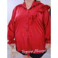 ราคา เสื้อเชิ้ตสาวอ้วน อก 60 นิ้ว ไซส์ใหญ่ งานสวย ปัง เสื้อเชิ้ตทำงานคนอ้วน เสื้อเชิ้ตแขนยาว A859 (18543867693)