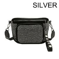 ราคา กระเป๋าคาดอกประดับเพชร กระเป๋าหนังPU กระเป๋าครอสบอดี้ประดับคริสตัล มี 2 สี จำนวน 1 ใบ กระเป๋าสะพายแบบครอสบอดี้ ประดับคริสตัลทั้งใบ ตัดจากหนัง PU ทนทาน ใช้งานได้ยาวนาน เพิ่มลูกเล่นให้การแต่งตัว (204720