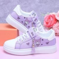 ราคา Ready Stock Sanrio Kuromi girl canvas shoes 2023 spring autumn sports shoes children 39s soft soled sneakers student skate shoes casual shoes (18609804804)