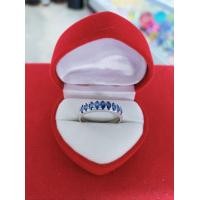 ราคา แหวนเงินแท้พลอยสีน้ำเงินไพลินพลอย 9 เม็ดเงินแท้ 92 5 (17419057877)