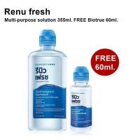 ราคา Renu fresh multi purpose solution 355ml น้ำยาล้างแช่คอนแทคเลนส์ แถมฟรี Biotrue 60ml 1 ขวด (106225070)