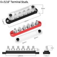 ราคา DaierTek รถ Terminal Block Negative Bus Bar 12V 150A Terminal Block 12V Power Distribution Block M8 Termianl Bus สำหรับยานยนต์ (21170669665)