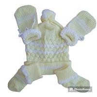 ราคา เซทเด็กอ่อนแรกเกิดหมวกไหมพรม ถุงมือ ถุงเท้า (20924983392)