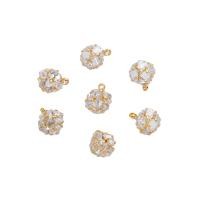 ราคา ทองเหลืองชุบทอง14K พร้อมจี้ทรงเสน่ห์พลอยเทียมเพทายสำหรับสร้อยคอต่างหูอุปกรณ์การทำเครื่องประดับแบบ DIY (21340706870)