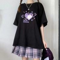 ราคา พร้อมส่ง KK 1shop เสื้อโอเวอร์ไซส์แขนสั้นสีขาว เสื้อยืด ลายการ์ตูน เเนวสตรีท คอกลม แฟชั่นสไตล์เกาหลี (19747547053)