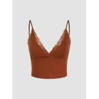 ราคา Cider Lace Trim V neck Crop Tank Top (20264437853)