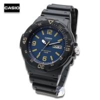 ราคา Velashop นาฬิกาข้อมือผู้ชายคาสิโอ Casio สายเรซินสีดำ รุ่น MRW 200H 2B3VDF MRW 200H 2B3 MRW 200H MRW200H MRW สีดำ น้ำเงินทอง (106221775)
