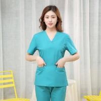 ราคา ชุดสครับแขนสั้นสำหรับผู้หญิงเสื้อ กางเกงชุดทางการแพทย์ชุดยูนิฟอร์มทั้งชุดชุดพยาบาลโรงพยาบาลชุดผ่าตัดผ้าคอตตอนปักลายฟรี (19009907963)