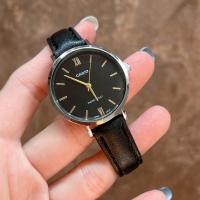 ราคา Watchtime นาฬิกาข้อมือแฟชั่นผู้หญิง หน้าปัดโรมันแท้ขอบบาง มีสองขนาด 38 32 มม สายหนังวินเทจ พร้อมกล่องคาสิโอ้สีน้ำเงิน (15205046217)