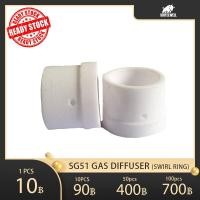 ราคา SG51 แก๊สดิฟฟูเซอร์ สวายริ่ง SG51 SG51 SWIRL RING อะไหล่ตัดพลาสม่า SG 51 Swirl Ring SG 51 JW 40 Gas Diffuser Plasma Cutting Torch Consumables Accessories (18344734404)
