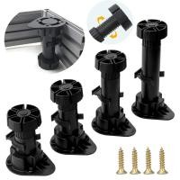 ราคา ขาตู้ครัวพลาสติก 4 ชิ้น ขาตู้เฟอร์นิเจอร์ ปรับระดับ ขนาด พลาสติกดำ รับน้ำหนักได้ ขาปรับระดับตู้ 6 15 ซม 1 ชุด 4 ชิ้น (19552358273)