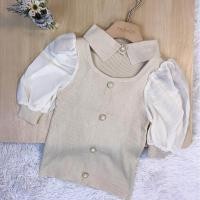 ราคา Grace Chili 7213 1 เสื้อครอปไหมพรม แขนตุ๊กตาสไตล์คุณหนู น่ารักมาก (19405535267)