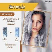 ราคา เบอริน่า A1 A21 2กล่อง สีเทาหม่น เซตสี สีย้อมผม ครีมย้อมผม สีผม Berina A1 A21 2 Grey Hair Color Cream (8756910145)