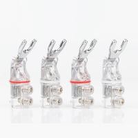 ราคา 4ชิ้น WBT Hi Fi เสียง Y จอบเสียบทองเหลืองชุบทองโรเดียมชุบลำโพงขั้วต่อ (19601675179)