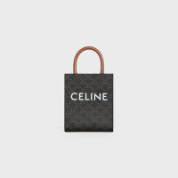 ราคา CELINE MINI VERTICAL CABAS IN TRIOMPHE CANVAS AND CALFSKIN WITH CELINE PRINTTAN (21228239234)