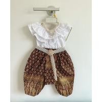 ราคา ชุดไทยเด็กเสื้อคอระบาย ชุดเซ็ตเด็กผู้หญิง (20582317028)