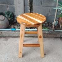 ราคา เก้าอี้ไม้ เก้าอี้ไม้สัก ทรงกลม 50เซนติเมตร ทำสี (1181156350)