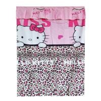 ราคา ผ้าม่าน ม่านหน้าต่าง ผ้าม่าน บานเดี่ยว ลายการ์ตูน ลายคิตตี้ ขนาด กว้าง 80cm x ยาว 120cm แถมฟรีเชือกยึดม่าน (10373792118)