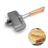 ราคา กระทะทอดตะแกรงพับได้สองด้านกระทะแซนด์วิชแบบนอนสติ๊กสำหรับทำขนมปังปิ้งเครื่องทำอาหารเช้าทำแพนเค้ก (18599703174)