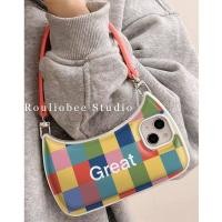 ราคา เคสลายหมากรุกสีสันสดใสกระเป๋าถือ Iphone14 Apple 14บวก14pro 14Promax 13โปร 12Promax เคสโทรศัพท์สำหรับ7 8Plus X XR XS Max 11ปลอกนิ่ม XSMAX (17097759201)