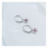 ราคา iam silver925ต่างหูห่วงเงินแท้ห้อยตุ้งติ้งเพชรCzรูปหัวใจ ดาว สี่เหลี่ยม (17698285458)