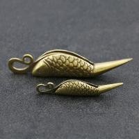 ราคา ของสะสมโบราณโบราณของเก่าเบ็ดเตล็ดปลาเล็กทองเหลืองบริสุทธิ์จี้เครื่องทำลายเอกสารจี้พวงกุญแจทองแดง (20702901399)