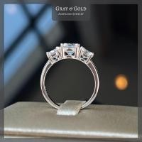 ราคา RG593 แหวนเพชรสังเคราะห์ CZ เพชร 1 กะรัต บ่าข้าง 50 ตังค์ ตัวเรือนเงินแท้ 92 5 ชุบทองคำขาวโรเดียม Gray Gold Jewelry (21358883641)