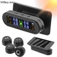 ราคา โซลาร์tpms ยางรถยนต์ล้อรถความดันเครื่องวัดความดันลมยาง4เซ็นเซอร์ภายนอกไร้สาย (19752311414)