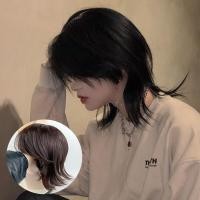 ราคา fuzhi วิกผมหางหมาป่าชายผมสั้นสไตล์เกาหลีหล่อหวานเย็นหัวปลากระบอกสั้นผมตรงผู้ชายและผู้หญิงสวมหมวก (10628406532)