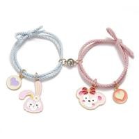 ราคา 2Pcs set Cute Cartoon Magnet Creative Couple Bracelets for Women Anime Charms Bangle Men Rope Chains Pulsera Lover Jewelry Gift (20348958915)
