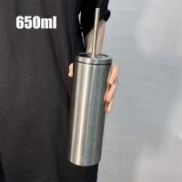 ราคา MUSHIQI แก้วพร้อมหลอดกาแฟ650มล 304ครอบคลุมกระบอกใส่น้ำสแตนเลสสตีลถ้วยกาแฟพกพากระบอกใส่น้ำสแตนเลสสตีล (21320476442)