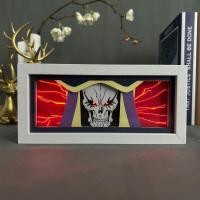 ราคา Overlord Ainz กล่องไฟแอลอีดีชุด Ooal สำหรับการตกแต่ง Hoom กระดาษตัดเงากล่องของขวัญวันเกิดข้างเตียงกล่องไฟอะนิเมะ (20888168434)