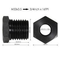 ราคา เครื่องกลึงหัวเตียงอะแดปเตอร์แกนหมุนด้าย1 x 8TPI M33 x3 5mm M18 2 5มม เครื่องกลึงไม้อุปกรณ์เครื่องมืองานไม้ (21170414268)