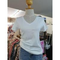 ราคา 001 เสื้อยืดคอวีเข้ารูป เสื้อยืดคอวีผ้าตอตตอน เสื้อยืดงานป้ายGIANTS เสื้อยืดคอวีอก32 38 เสื้อยืดผ้าคอทตอนแท้ เสื้อยืดผู้หญิง (3856064753)