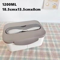 ราคา กล่องข้าวกลางวัน 3 ช่องแบ่ง กล่องข้าวเข้าไมโครเวฟได้ กล่องใส่อาหาร พร้อมช้อนส้อม กล่องข้าว (21063544313)