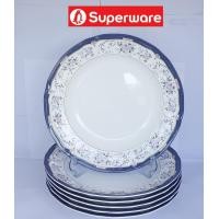 ราคา ชุดจานทรงลึก 9 นิ้ว 6 ชิ้น ลาย ลิตเติ้ล บูเก้ Superware ซุปเปอร์แวร์เกรดA เมลามีน100 ตรานกเพนกวิน Promotion Superware (7536836488)