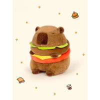 ราคา Maillard สไตล์ Capibala เบอร์เกอร์ Capybara ตุ๊กตาหมูน่ารักตุ๊กตาผ้ากำมะหยี่ของขวัญวันเกิดของเล่นตุ๊กตาสาว (21137981931)