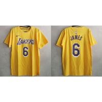 ราคา เสื้อยืดพิมพ์ลายแฟชั่นเสื้อยืดบาสเก็ตบอล Nba Gametime La Lakers 6 Lebron James สําหรับผู้ชาย (20534850987)