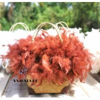ราคา เพ้นท์ ชื่อ ฟรี กระเป๋าสานตกแต่ง เฟอร์ ขน นกฟู ๆ น่ารัก รุ่นฮิต ถือ ไปไหน ก็ สวย ขนาดปากกว้าง 14 นิ้ว ฐาน กว้าง 7 7 นิ้ว สูง 8 นิ้ว (17271830133)